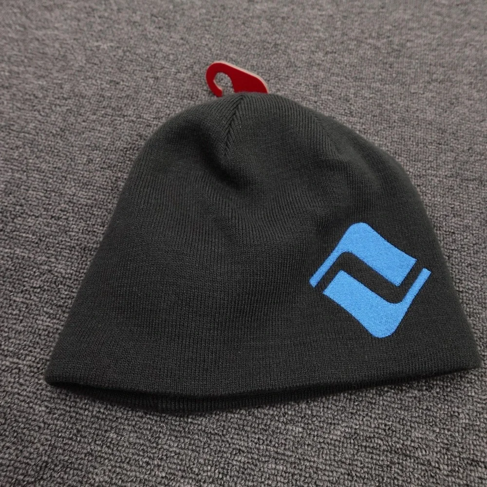 Helly Hansen Hat Beanie Fitted Mens One Size Black Knit Acrylic Winter Warm